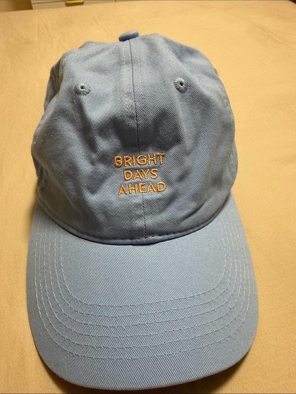 Kids Light Blue Baseball Cap - "Bright Days Ahead" Embroidered